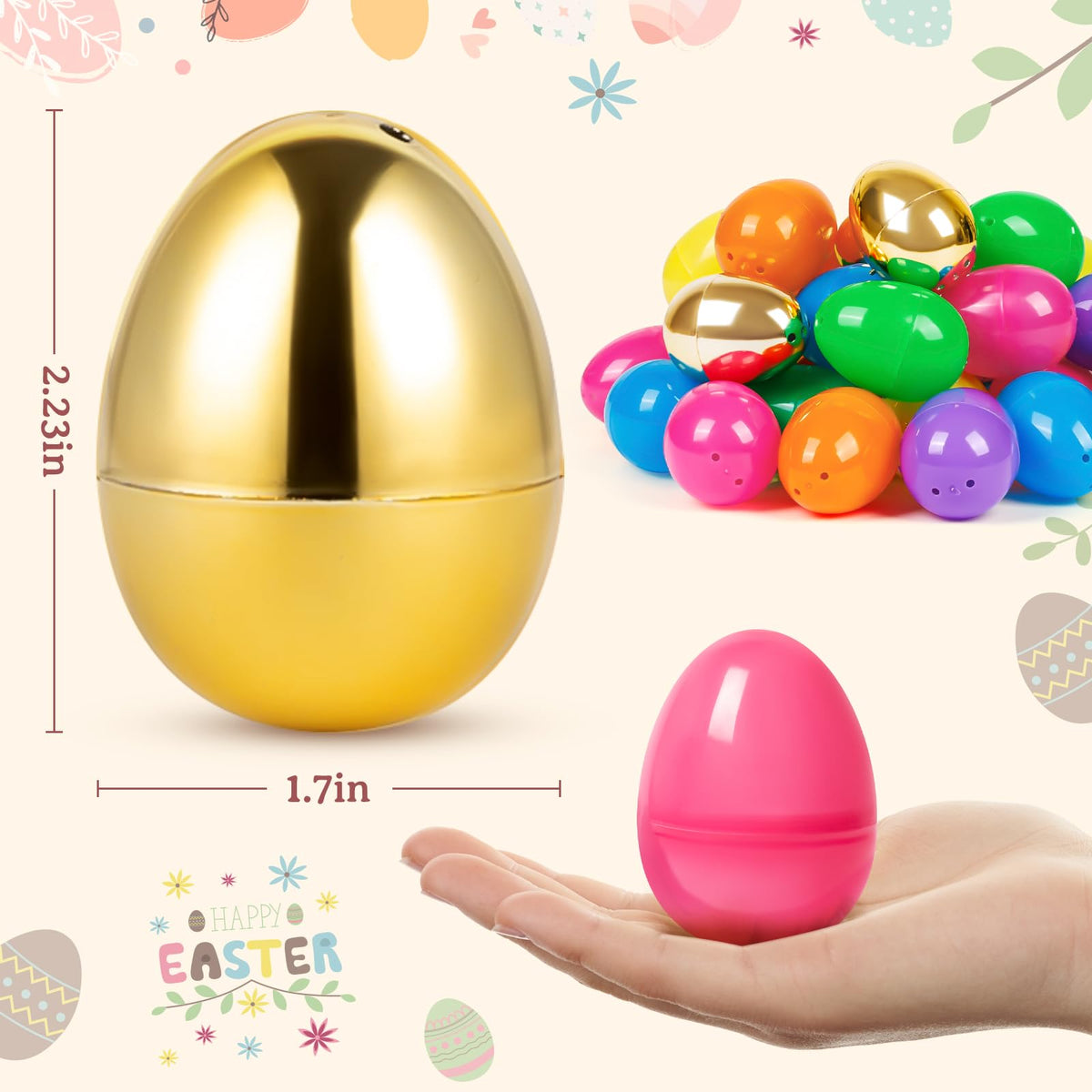 V-Opitos durable recyclable polypropylene Easter eggs designed for reuse