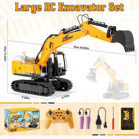 V-Opitos Excavator toy durable ABS plastic emphasizes safety and rugged performance