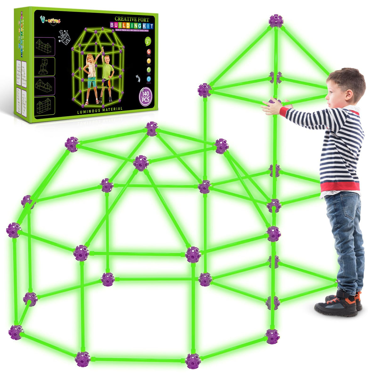 V-Opitos glow fort rods for glowing forts during playtime