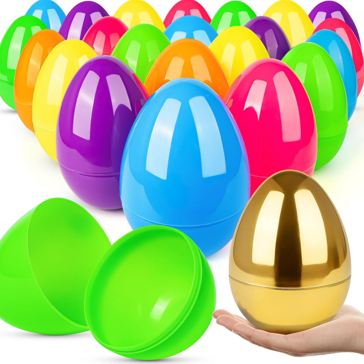 V-Opitos yellow 6-inch jumbo Easter egg for vibrant hunts and prizes.