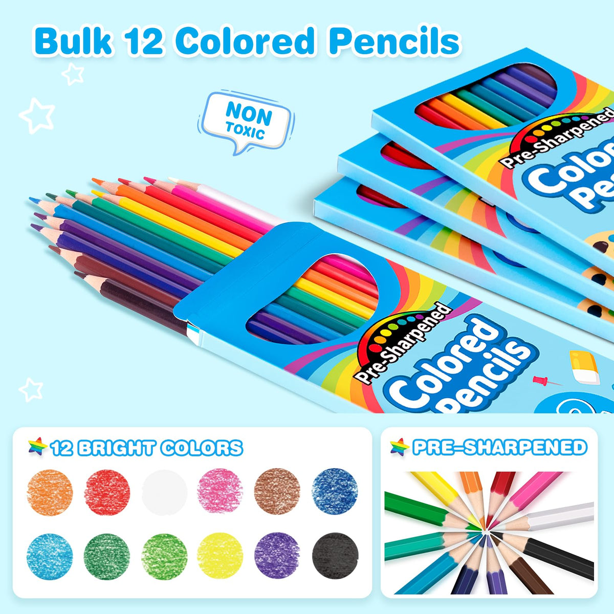 V-Opitos pre-sharpened pencils ready for immediate kid use