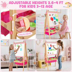 V-Opitos premium wooden easel with rounded corners for safe, durable use.
