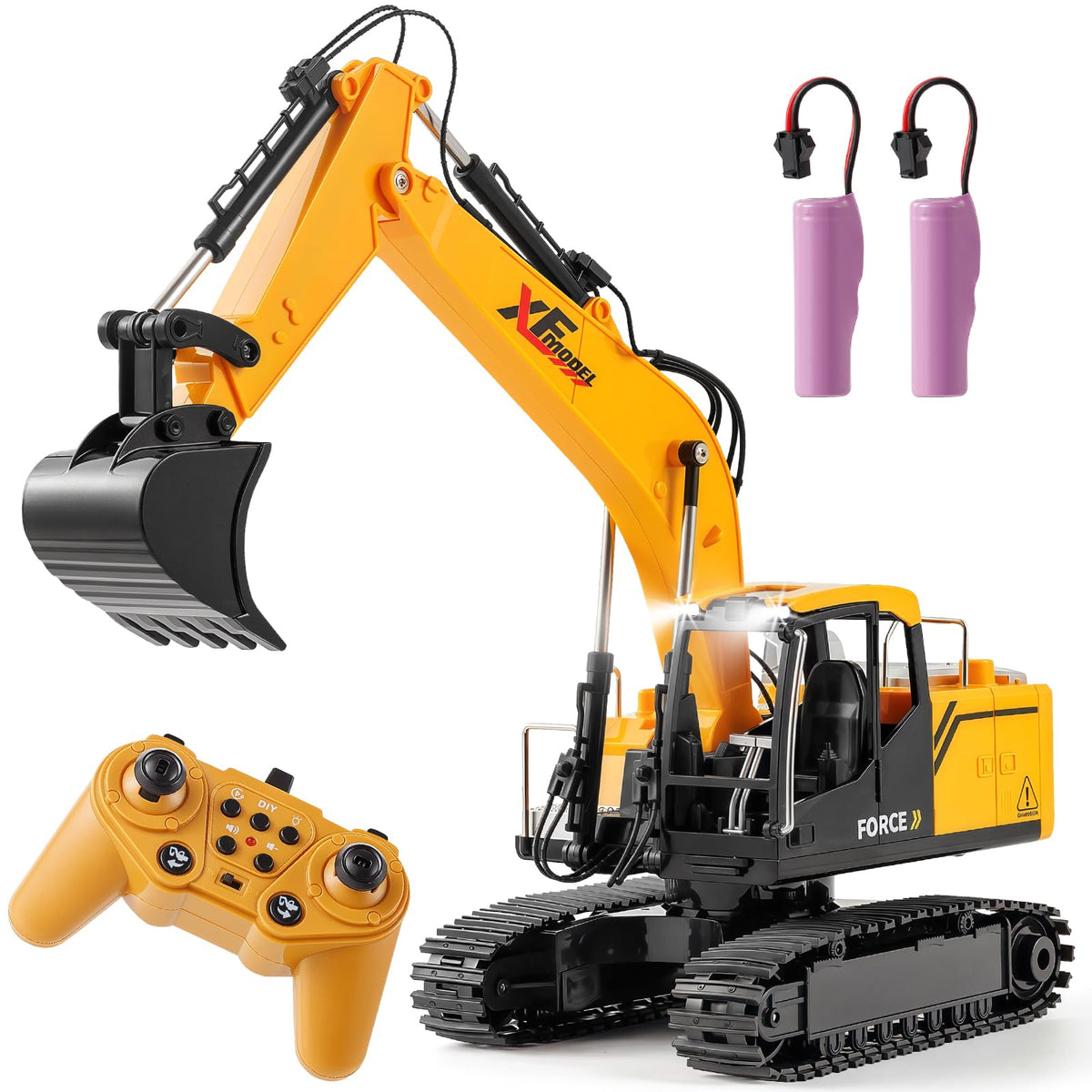 V-Opitos RC Excavator toy digging action for immersive pretend play outdoors
