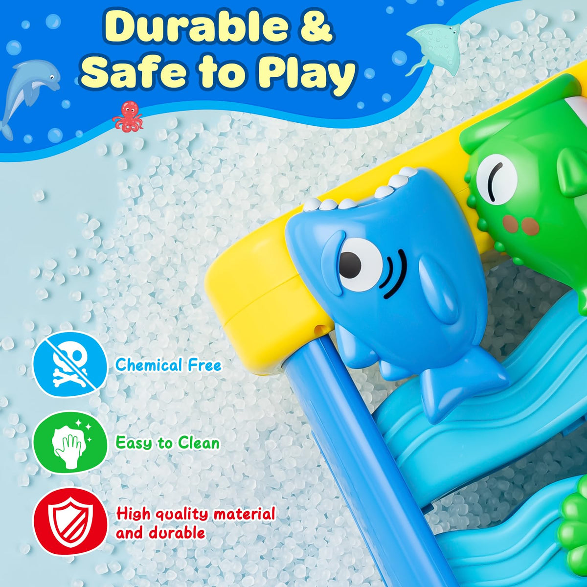 V-Opitos BPA-free ABS material ensures safe, durable play for babies.