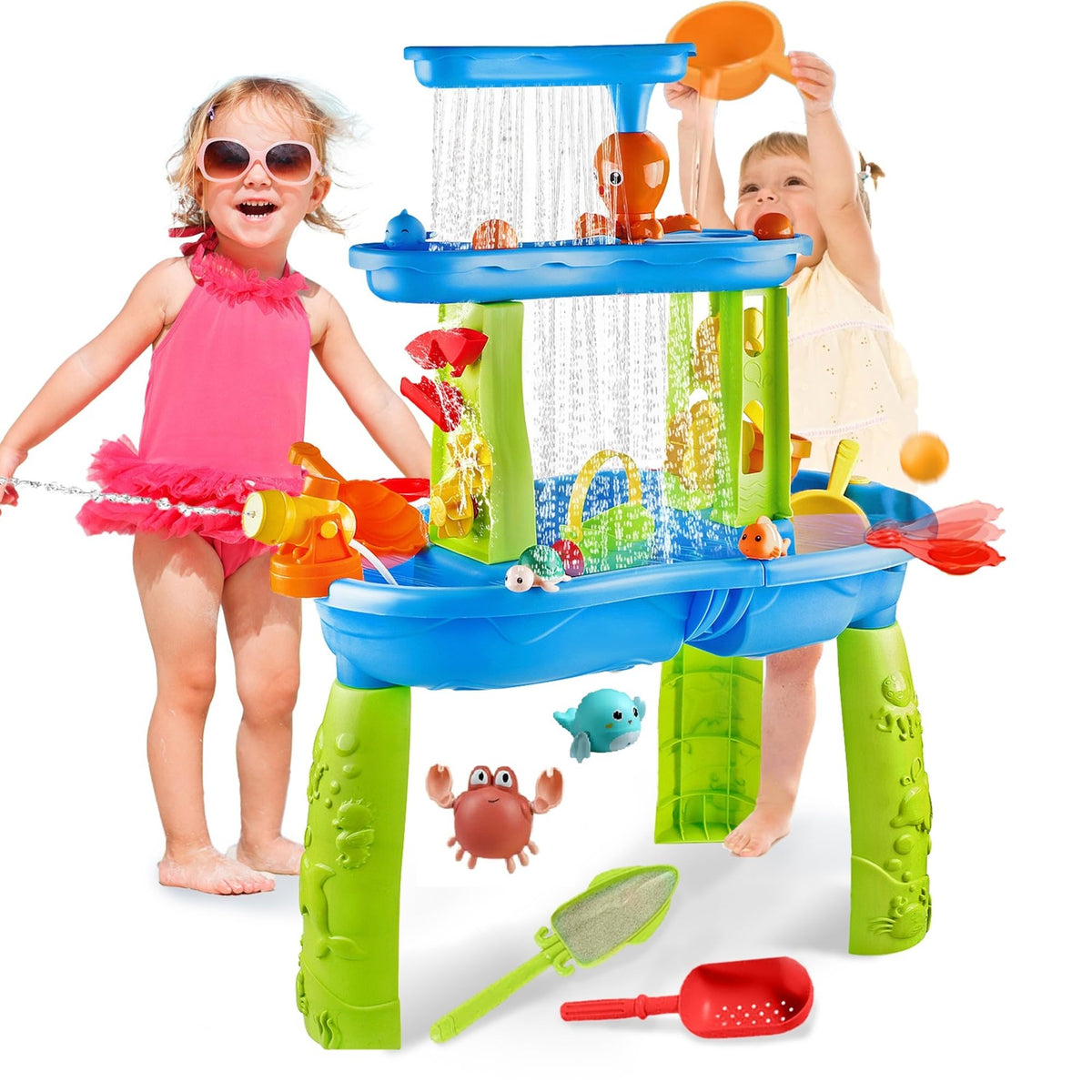 Vahlbeste water table showcasing the 3-layer design for spacious play