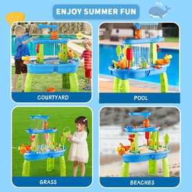 Complete accessories included with the Vahlbeste water table for outdoor play