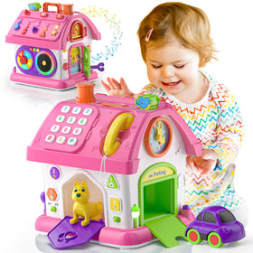 Vahome 14-in-1 Montessori house toy with lights promotes interactive learning.