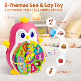 Vahome penguin buttons and lights panel with interactive sounds