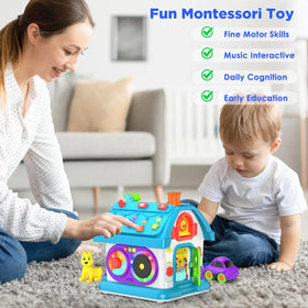 Vahome telephone and car play scene supports imaginative play and early language development