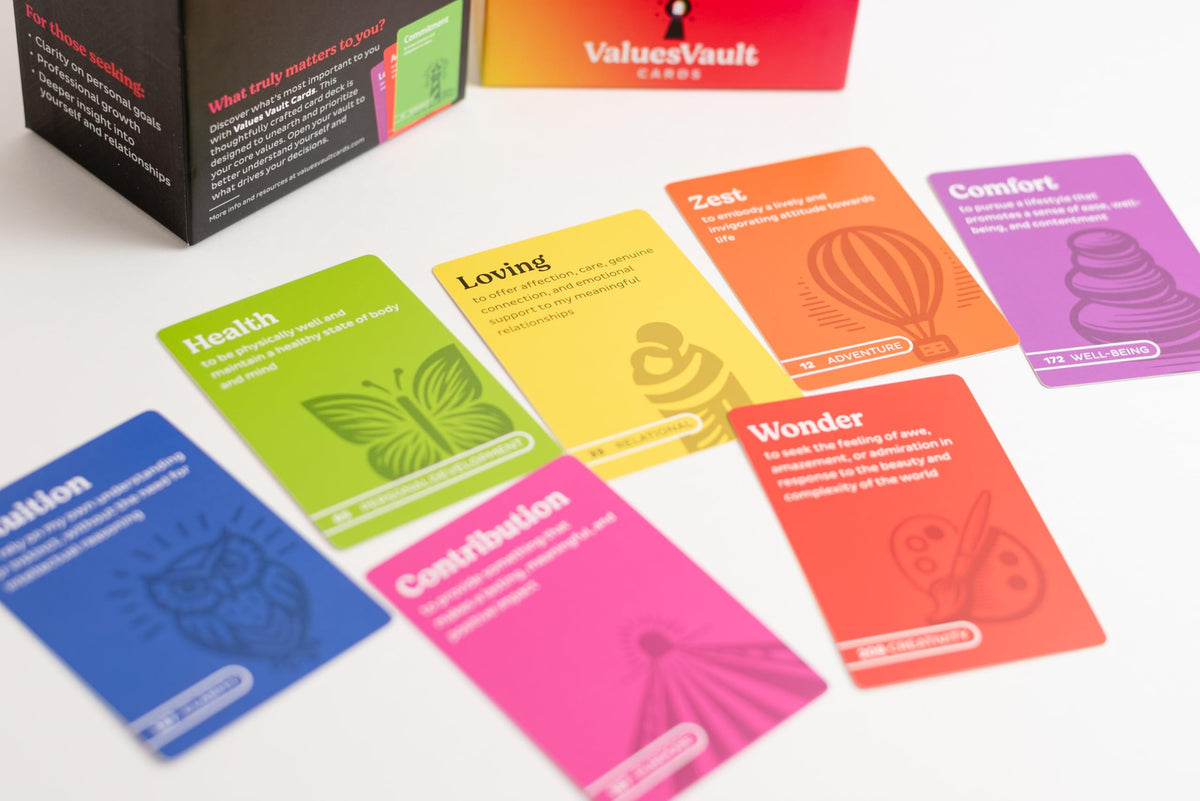 Values Vault Personal Values Deck helps uncover what matters most.