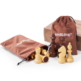 Vamslove wooden finish and craftsmanship enhance the chess setup.