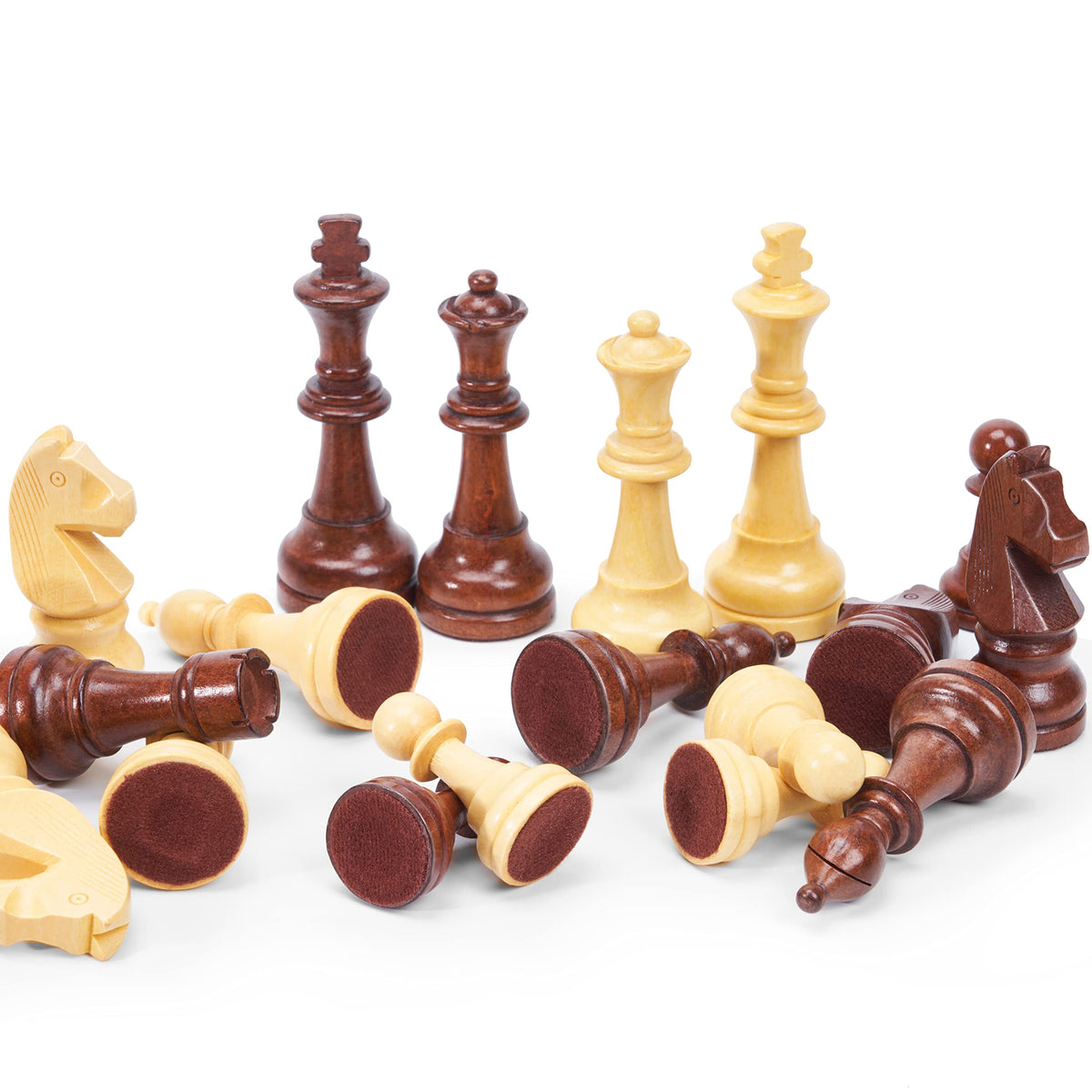 Vamslove felt-bottom bases protect boards during play.