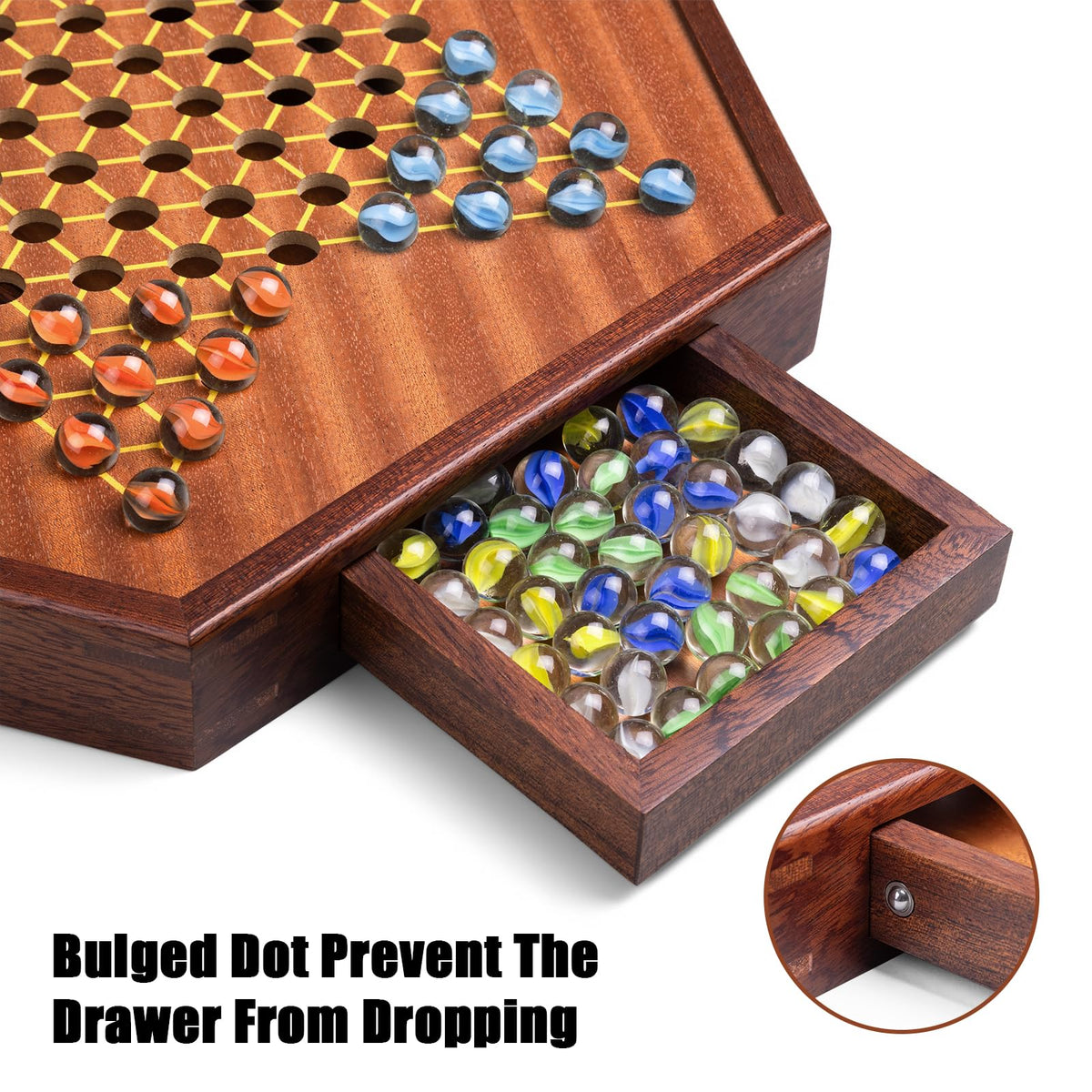 VAMSLOVE six-color glass marbles enable easy color matching and strategy