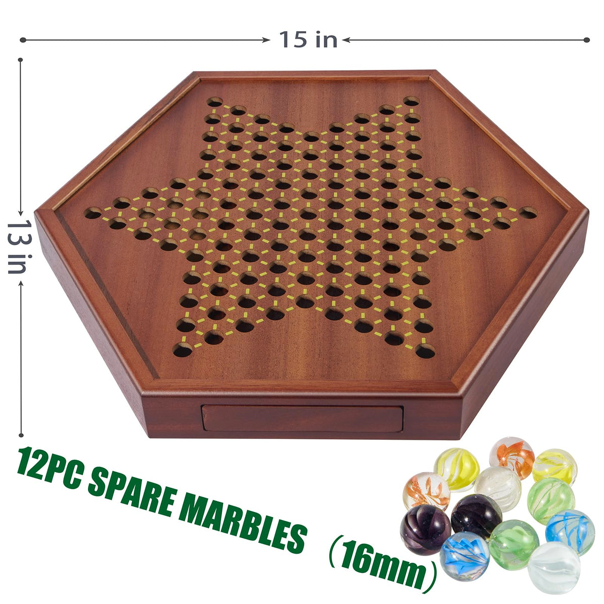 VAMSLOVE storage drawer keeps marbles organized and within reach during play.