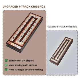VAMSLOVE travel-ready cribbage board fits in bags for trips.