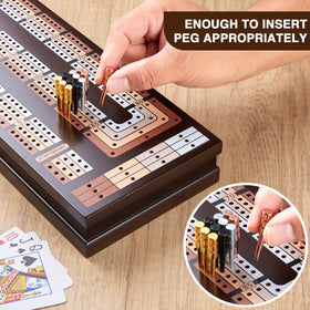 VAMSLOVE wooden board with smooth finish adds elegance to game nights.