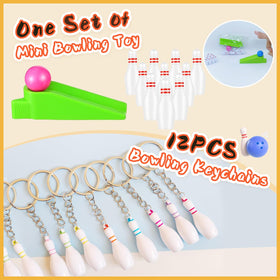 VAMWOGO bowling ballpoint pens in 6 colors, handy party favors.