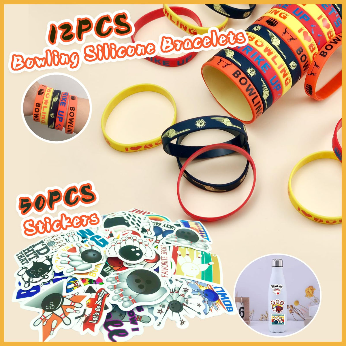 VAMWOGO bowling keychains with realistic motif, great keepsakes.