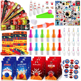 VAMWOGO bowling silicone bracelets in 12 colors, ideal party favors.