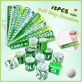 VAMWOGO golf slap bracelet adding playful flair to party setups.