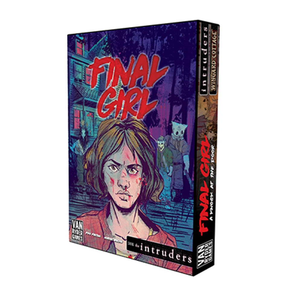 Van Ryder Games Final Girl: Knock at The Door box cover shows immersive double-sided art for tense nights