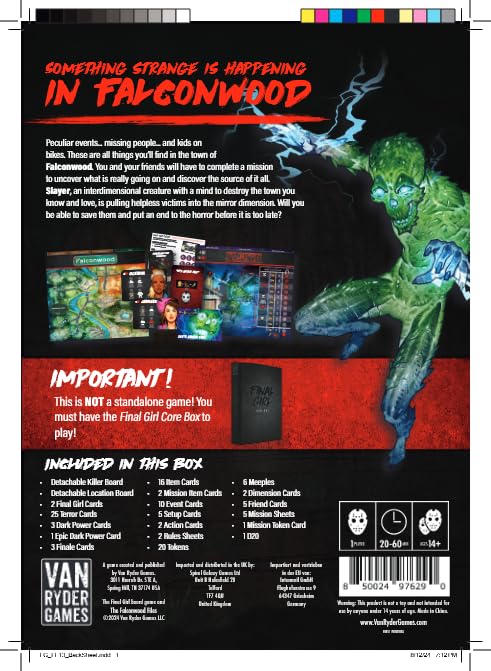 Van Ryder Games Final Girl: Falconwood Files replayability promises fresh threats and settings