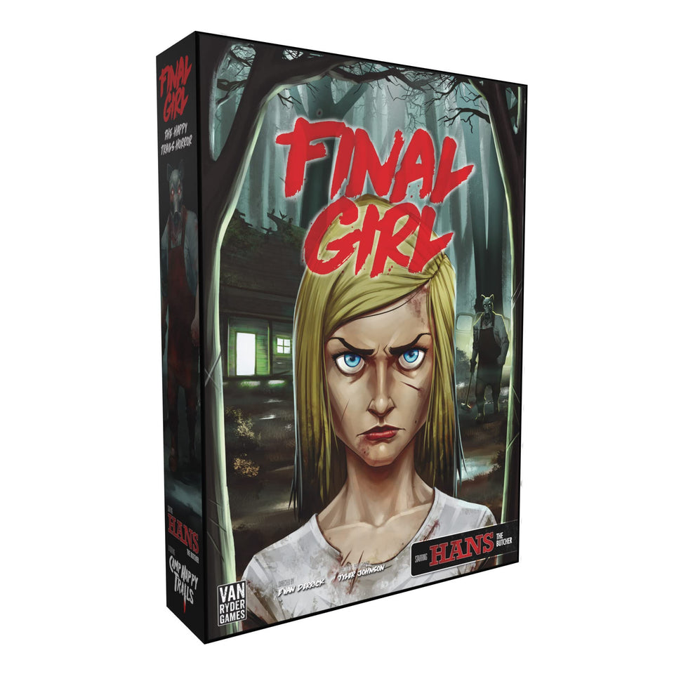 Van Ryder Games Final Girl Happy Trails feature film box cover inspires suspenseful solo gameplay