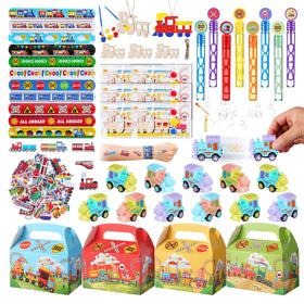 Vanblue 122Pcs train pull-back vehicles for kids' party fun