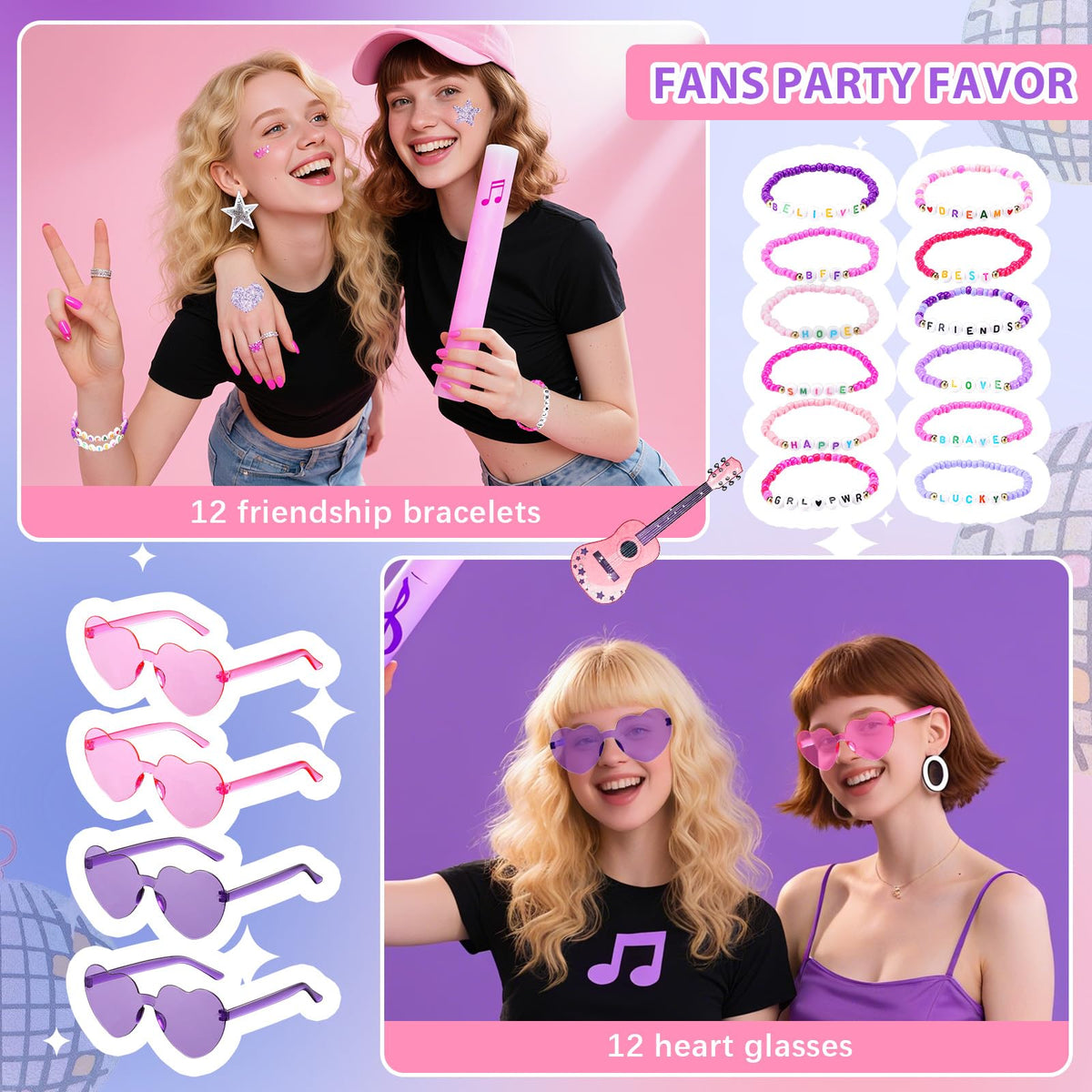 Vanblue heart sunglasses add playful retro vibes to party outfits