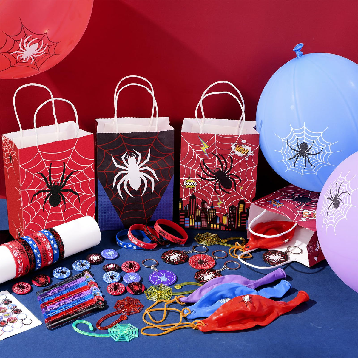 Vanblue spider sticky web toys add interactive decor and take-home keepsakes