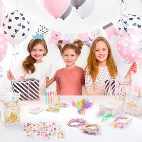 Vanblue bubble wands deliver bubbly fun with mini stickers for matching themes.