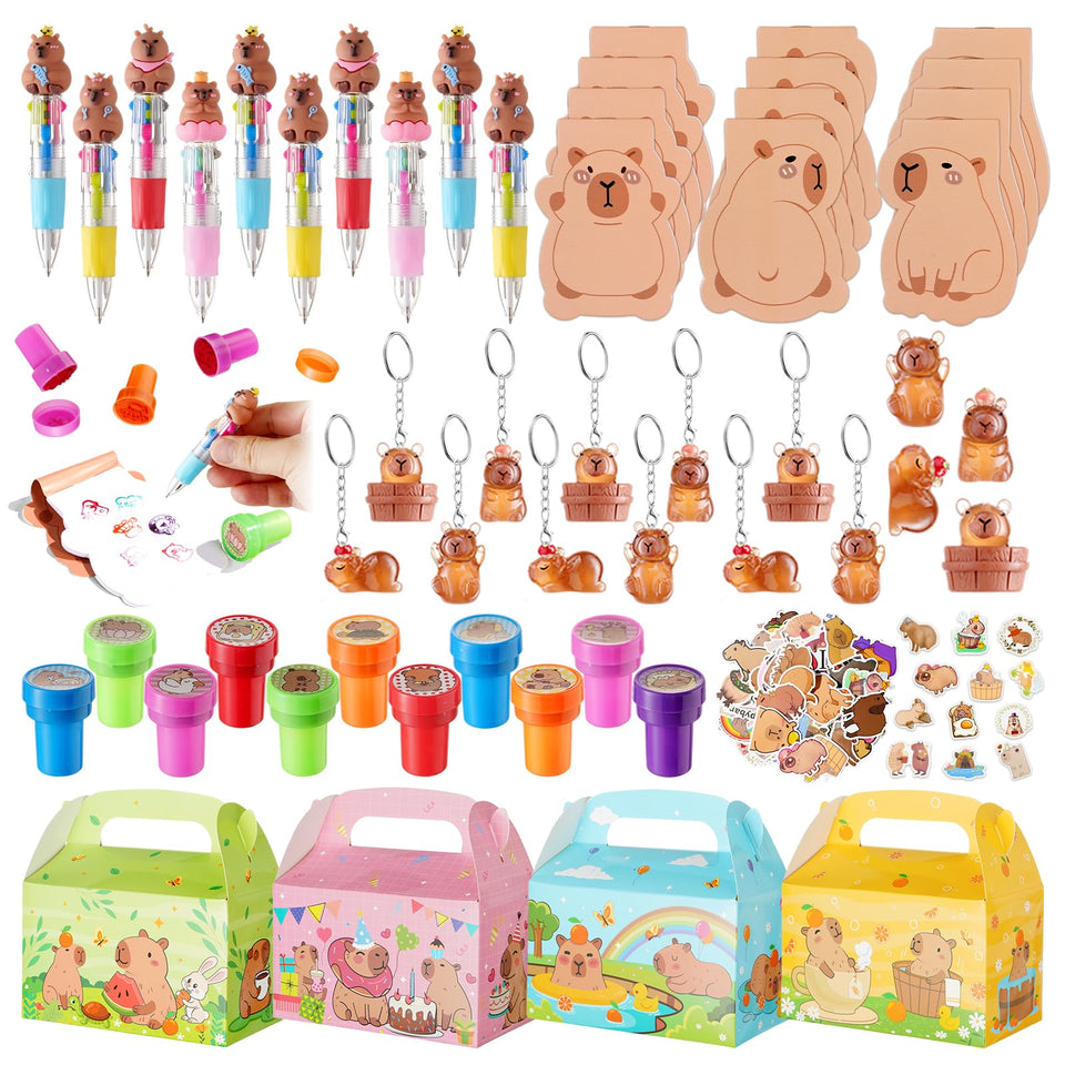 Vanblue Capybara gift boxes for party favors, ready-to-distribute keepsakes.