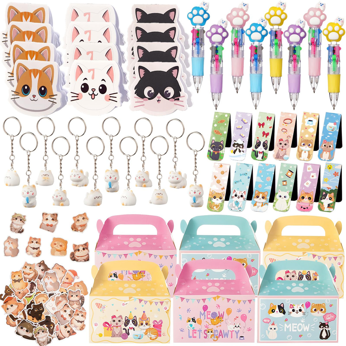 Vanblue cat keychains for party favors and gift bags