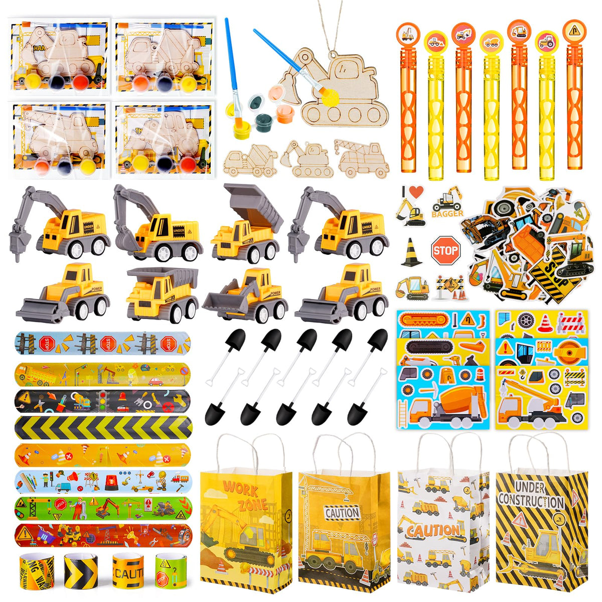Vanblue construction craft kit assembly for kids' creative party activities.
