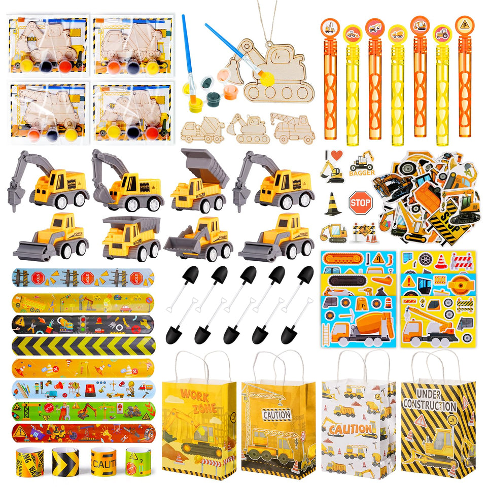 Vanblue construction craft kit assembly for kids' creative party activities.