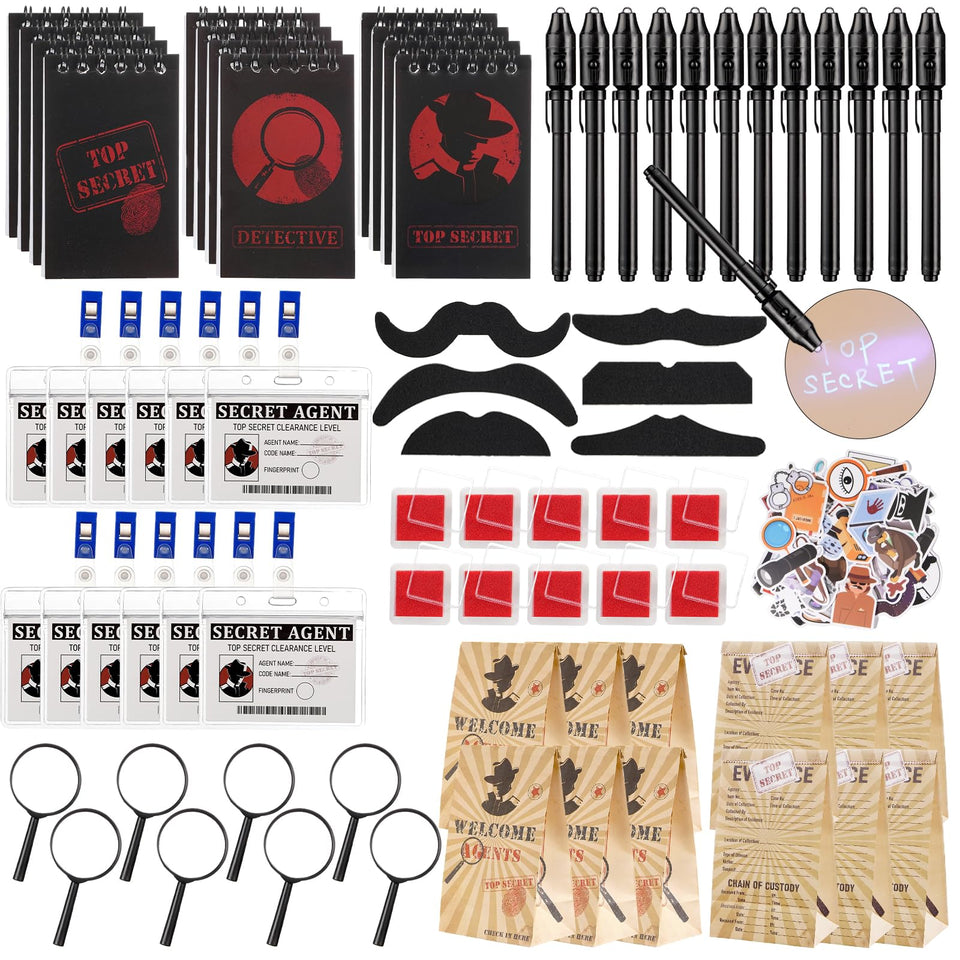 Vanblue detective kit packaging shown for quick party setup and gifting ideas.
