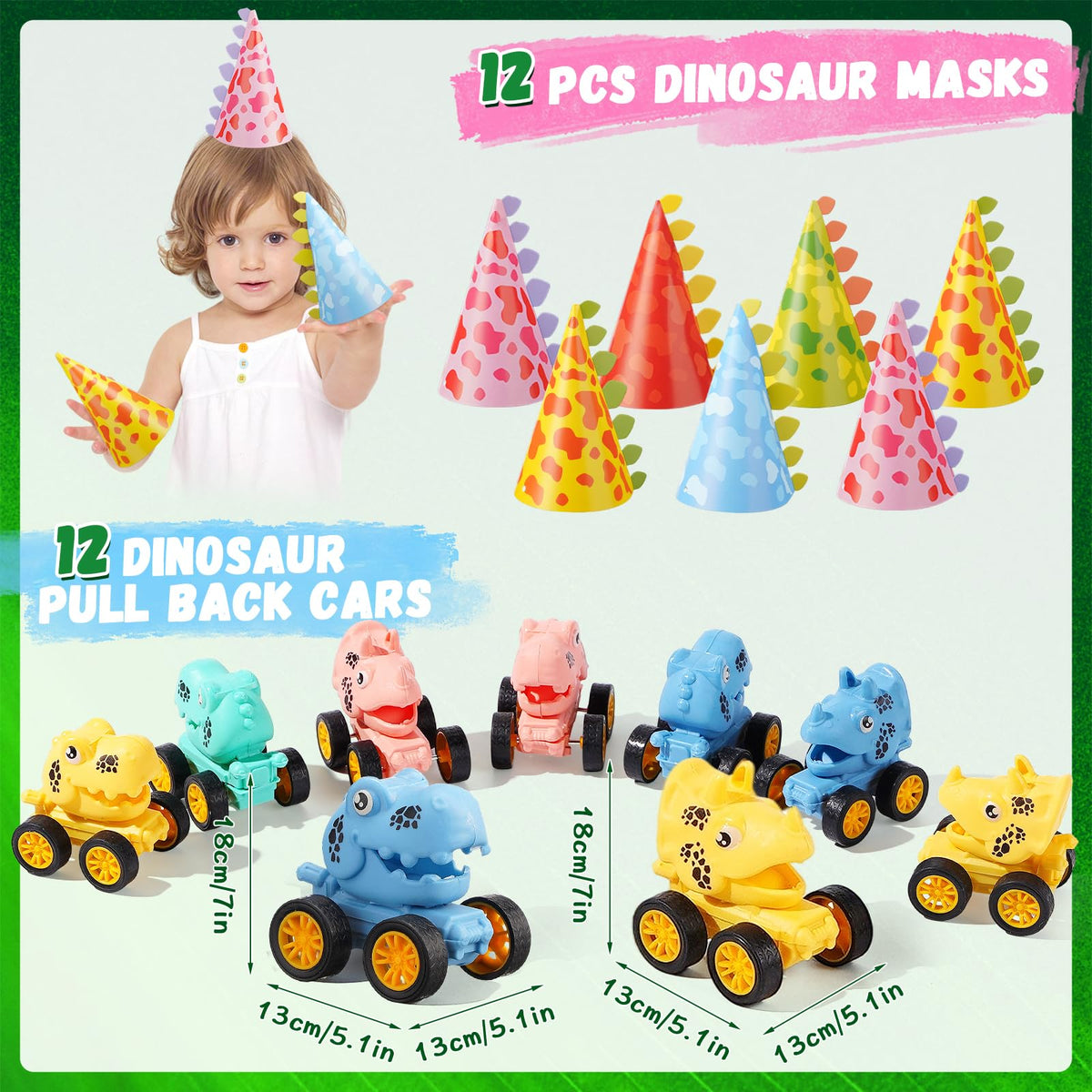 Vanblue dinosaur slap bracelets, easy and fun party favors for kids.