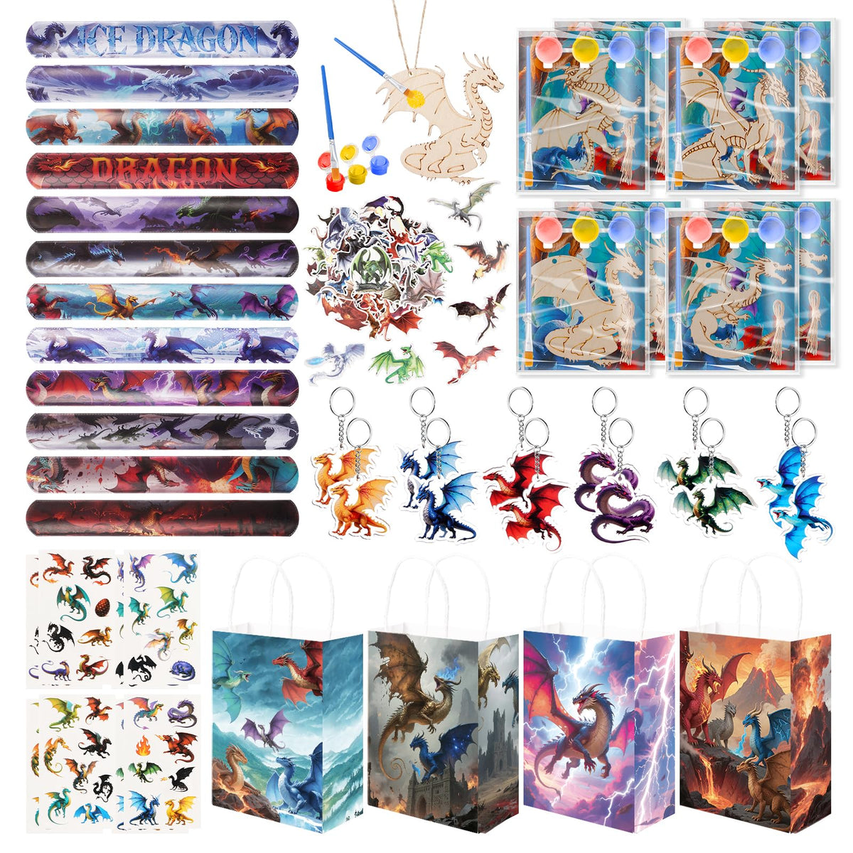 Vanblue dragon party favors gift bags for quick loot distribution at celebrations.