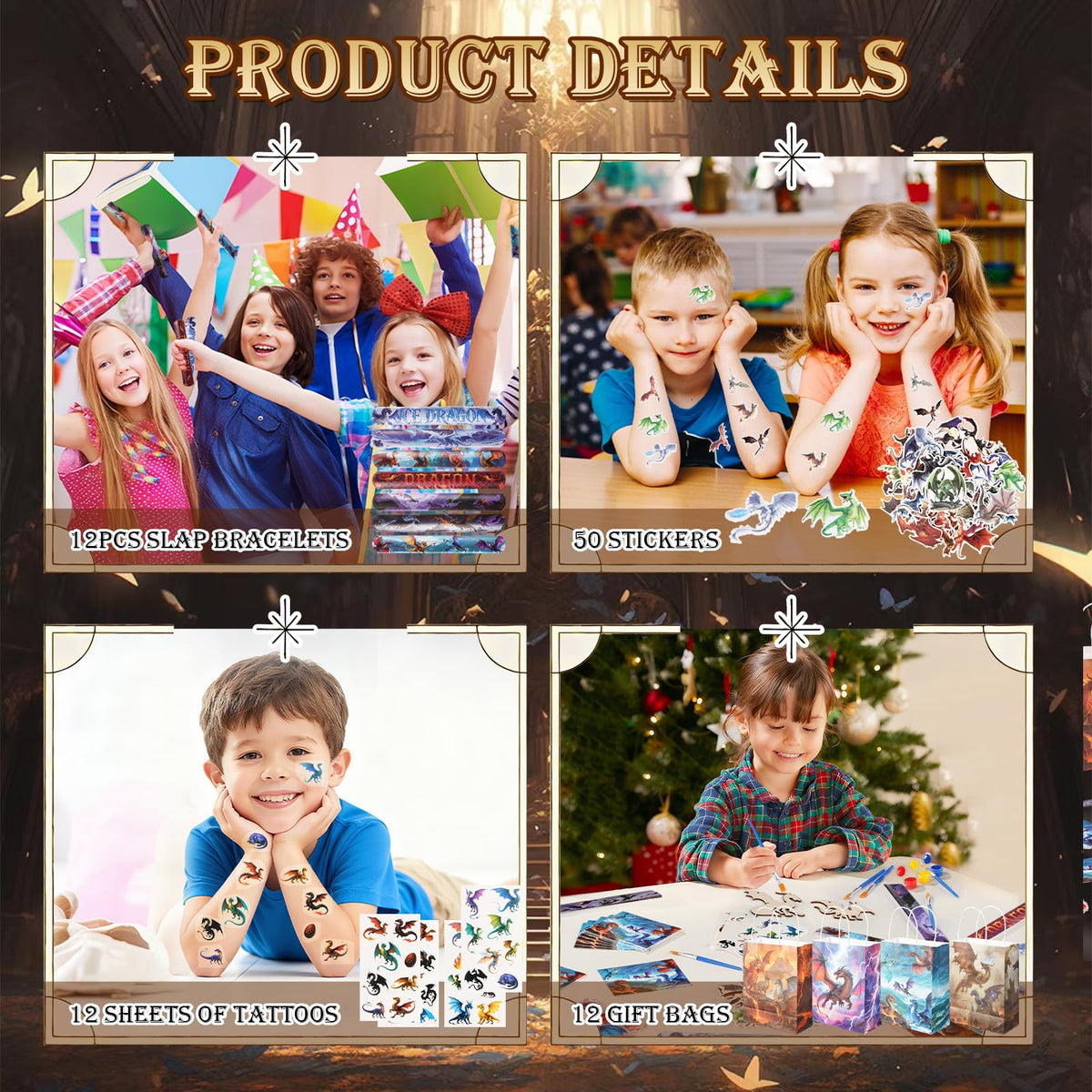 Vanblue dragon party favors stickers for vibrant decorating and rewards.