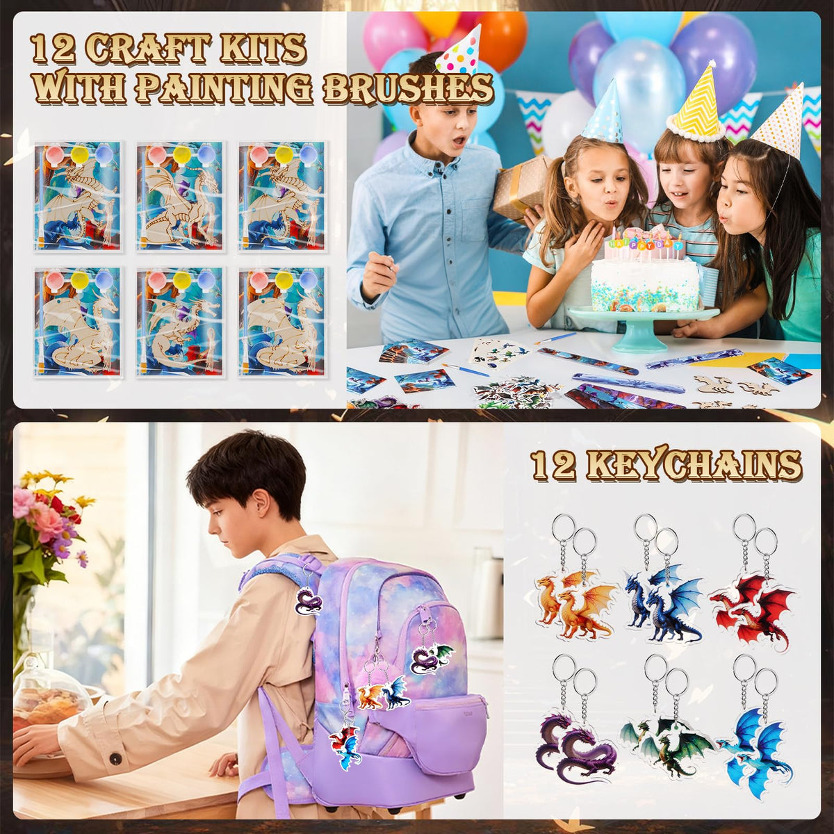 Vanblue dragon party favors temporary tattoos for delightful party decorations.