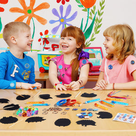 Vanblue hedgehog bubble wands—interactive fun with mini stickers.