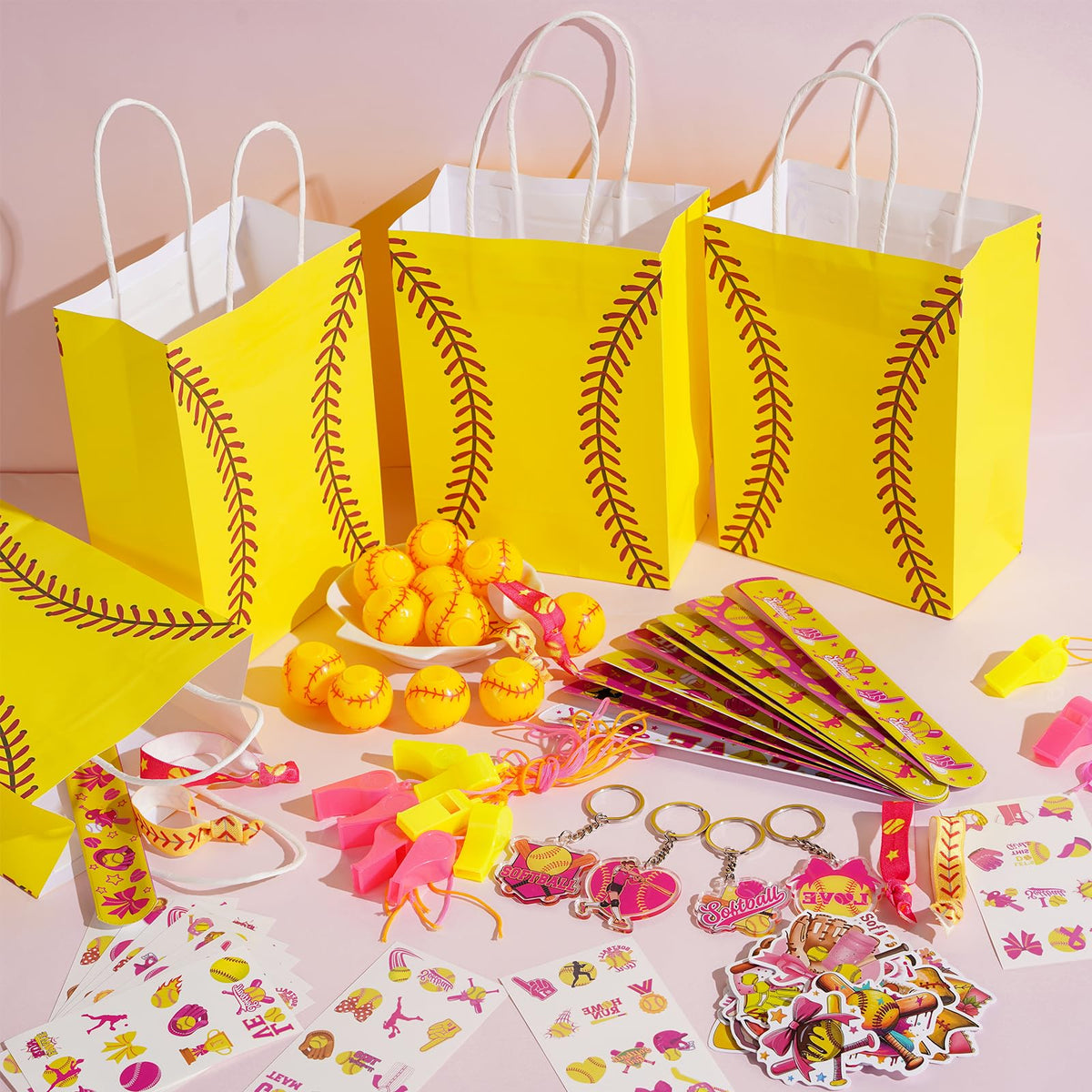 Vanblue softball whistles pack shown with kid friendly designs for party prizes.