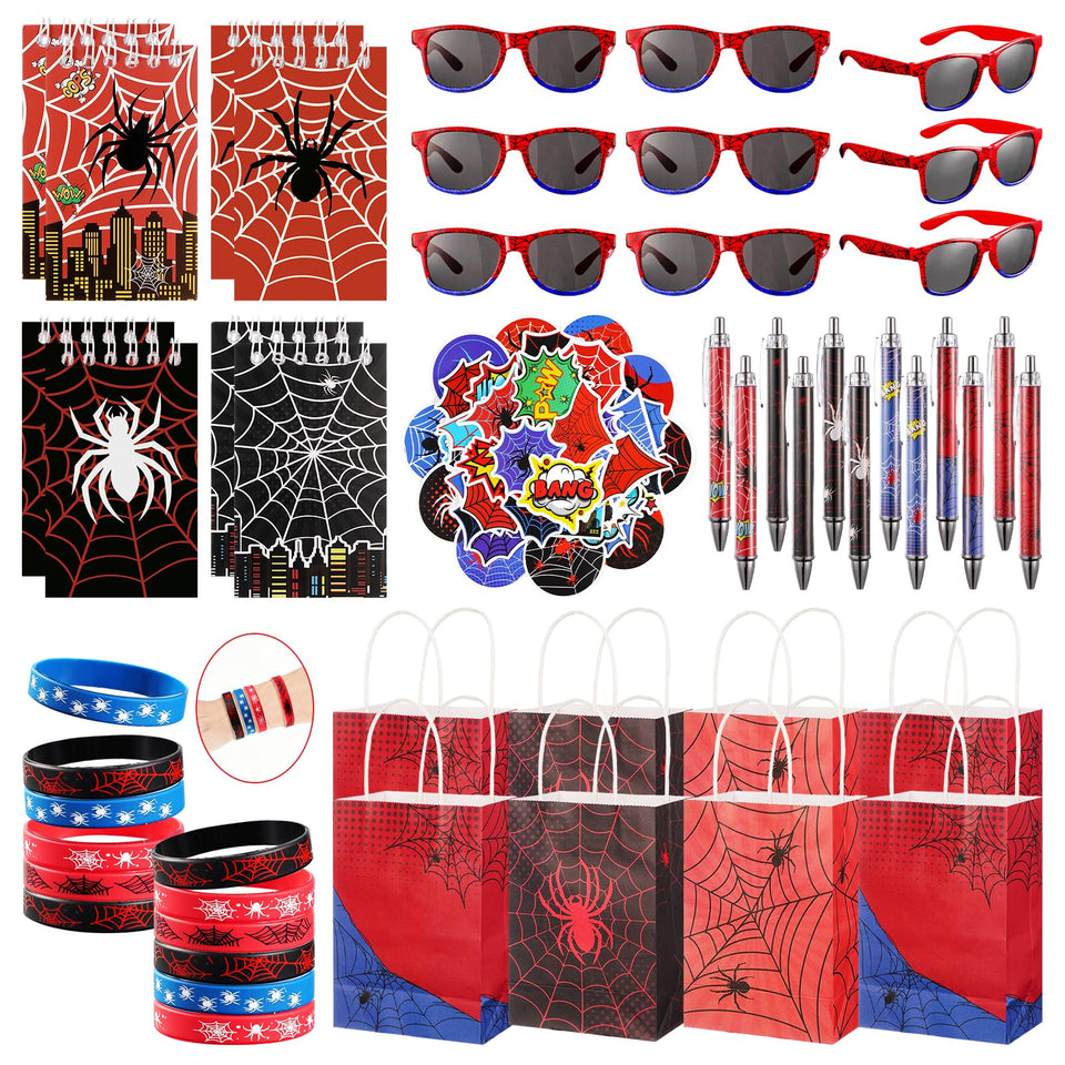 Vanblue spider glasses add superhero flair for kids' party looks.