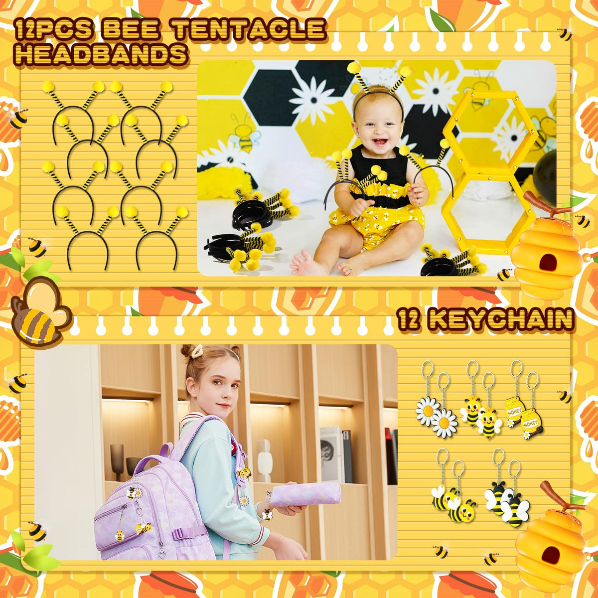 Vanblue stickers pack delivers vibrant Bee-themed art for crafts, decals, and rewards.
