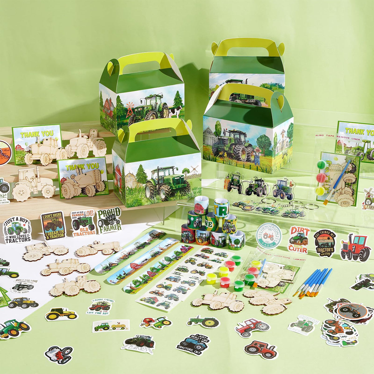 Vanblue tractor keychains offer keepsake value for kids at celebrations.