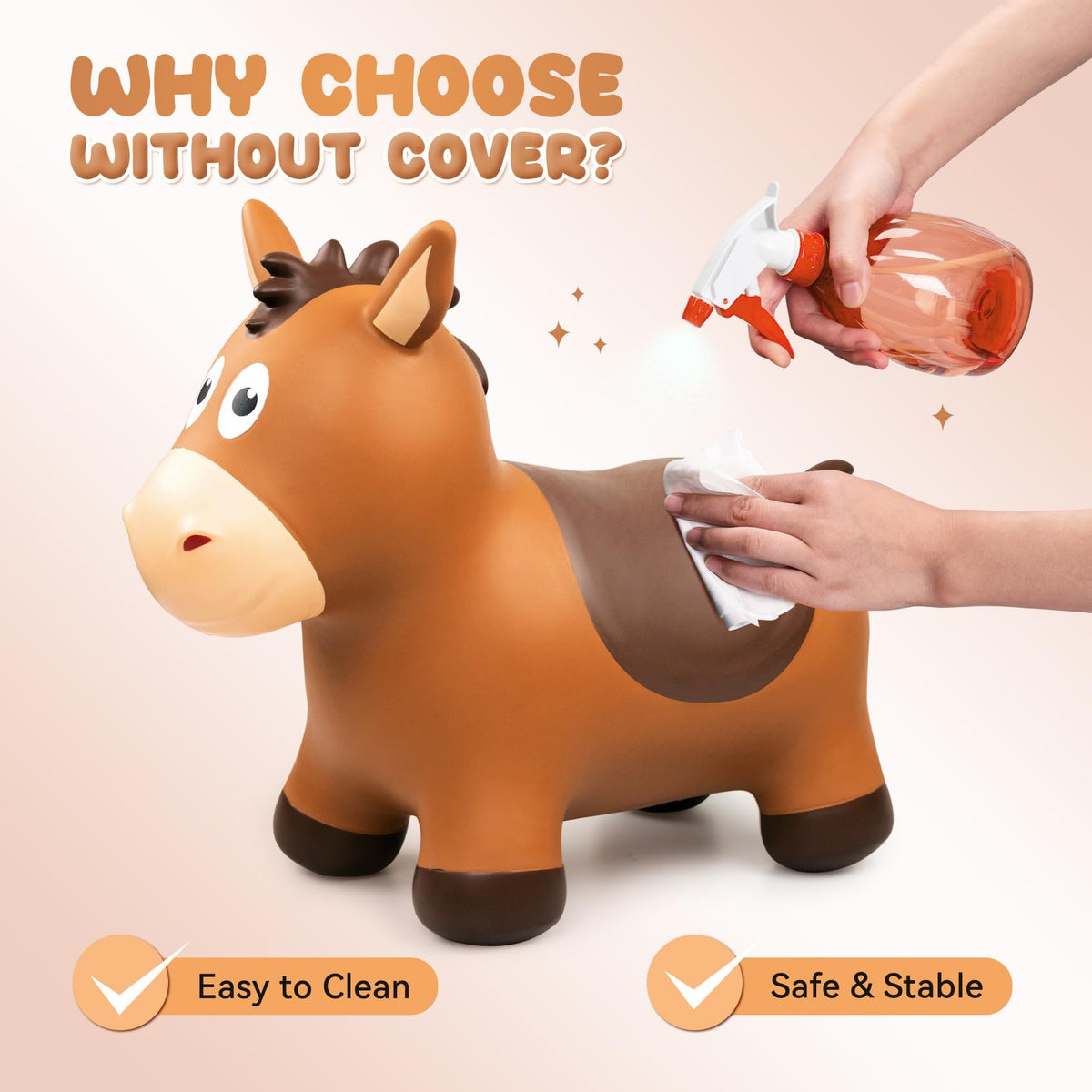 VangeBow bouncy horse suitable for indoor and outdoor play