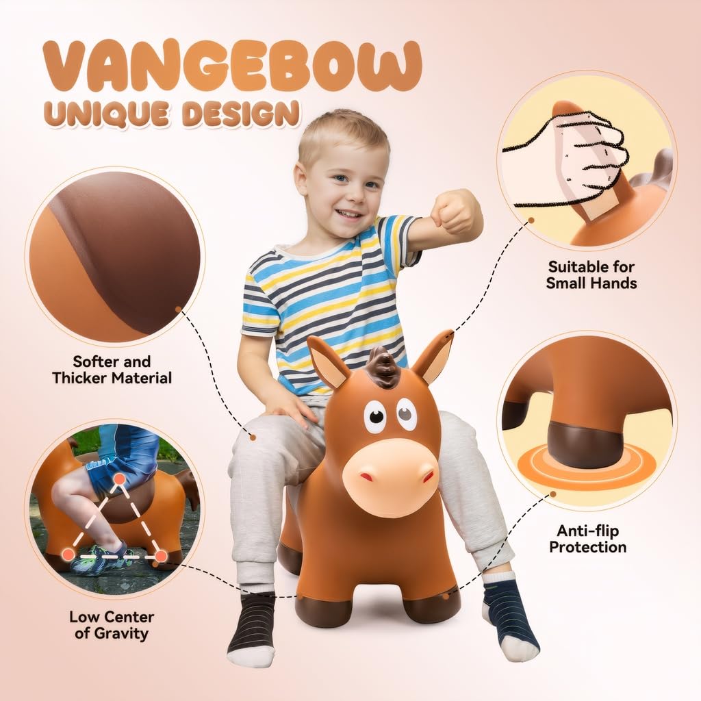VangeBow bouncy horse in a playful posture inviting imagination