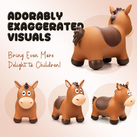 VangeBow bouncy horse includes pump for quick inflation and setup