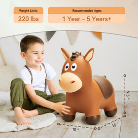 VangeBow bouncy horse with safety horns offering grip for small hands