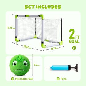 VangeBow mini soccer goal simplifies indoor or outdoor practice.